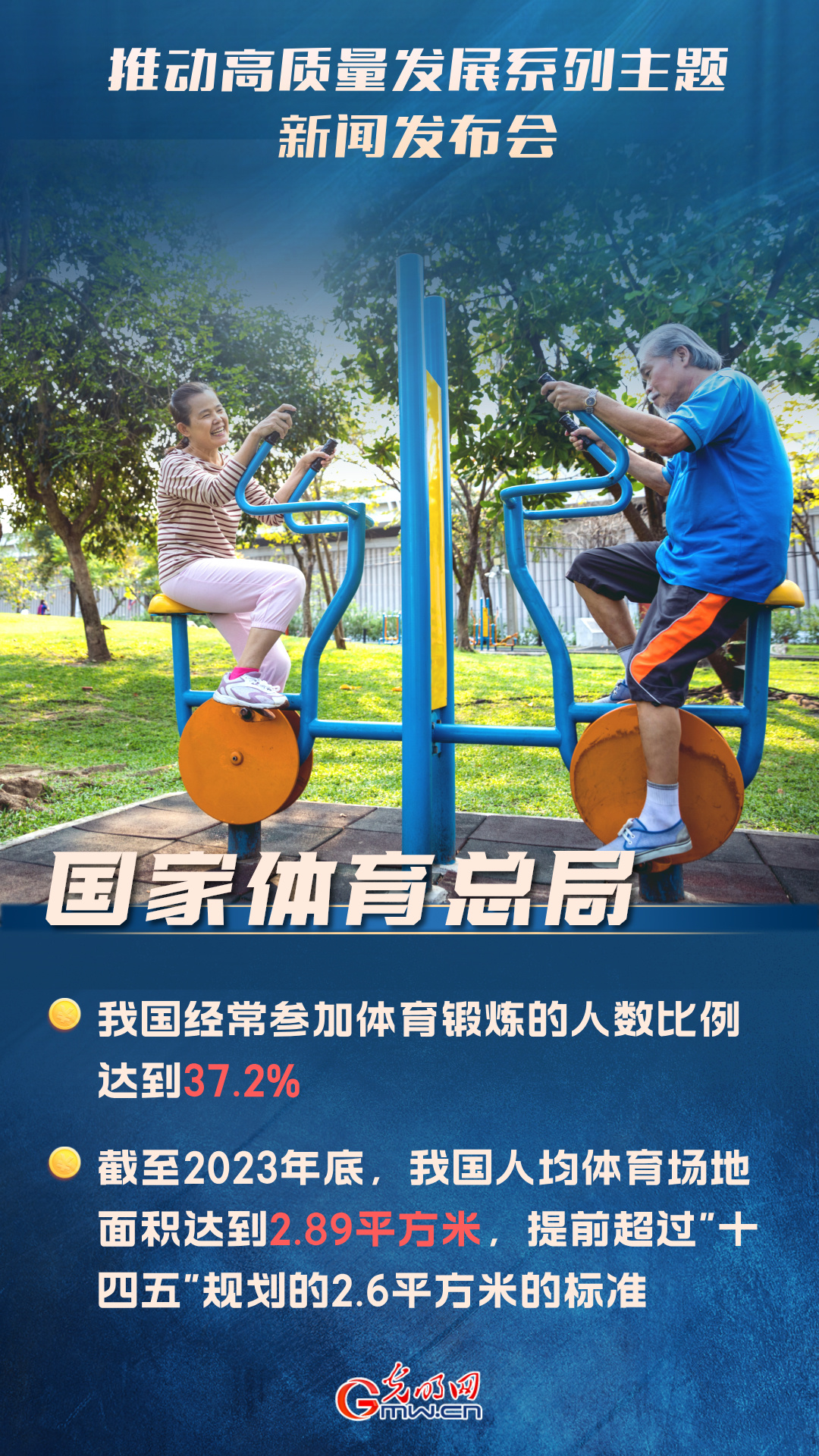 【推动高质量发展】国家体育总局：我国经常参加体育锻炼人数比例达到372%