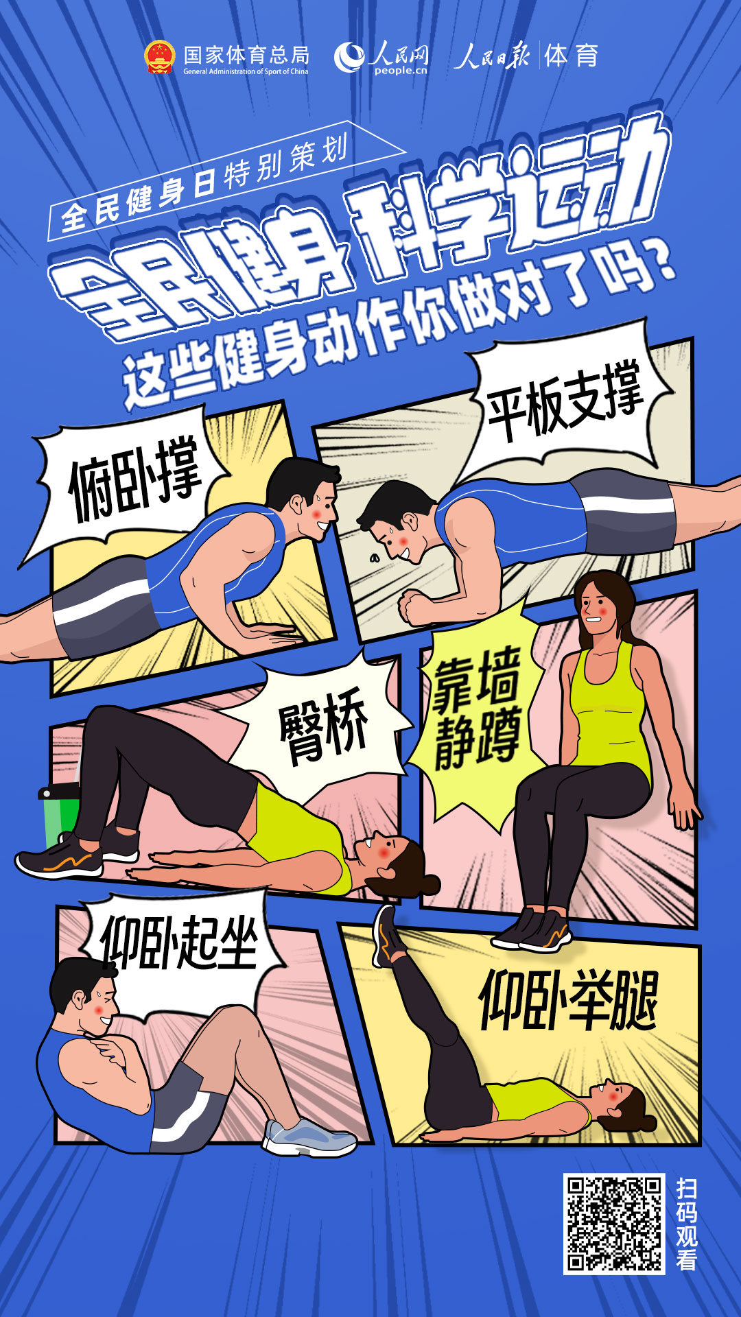 全民健身科学运动｜这些健身动作你做对了吗？--健康·生活--人民网(图1)